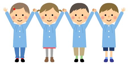 Children Holding Hands, Children, Infantsのイラスト素材
