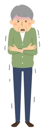 Elderly man, Chillsのイラスト素材