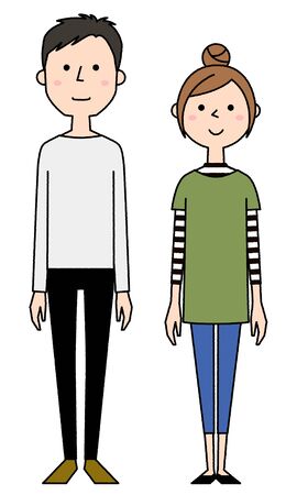 Young coupleのイラスト素材