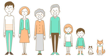 Illustration of a happy family.のイラスト素材