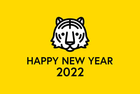 2022 New Year's card template.のイラスト素材
