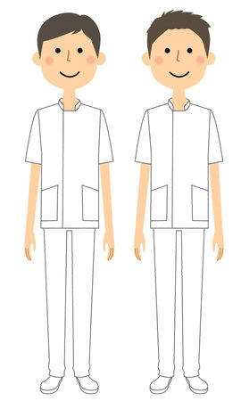 Illustration of a male nurse.のイラスト素材
