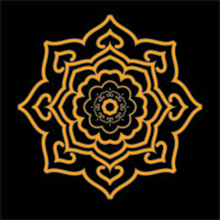 Mandala design for coloring page, illustration, tattoo, symbol, ornament lace patternの写真素材