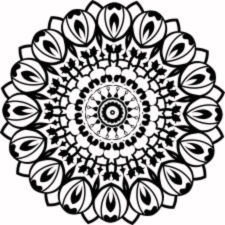 Mandala design for coloring page, illustration, tattoo, symbol, ornament lace patternの写真素材