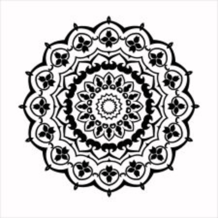 Mandala design for coloring page, illustration, tattoo, symbol, ornament lace patternの写真素材