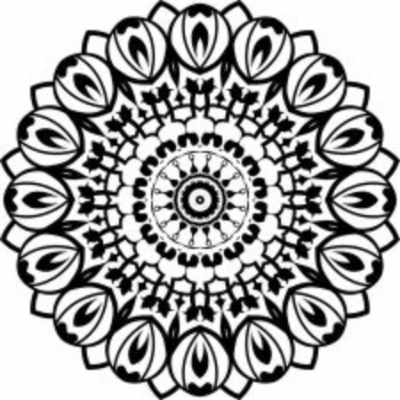 Mandala design for coloring page, illustration, tattoo, symbol, ornament lace patternの写真素材