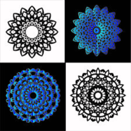 Henna tattoo mandalaの写真素材