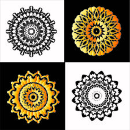 Set of mandala designの写真素材