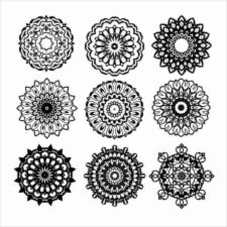 Set of mandala designの写真素材