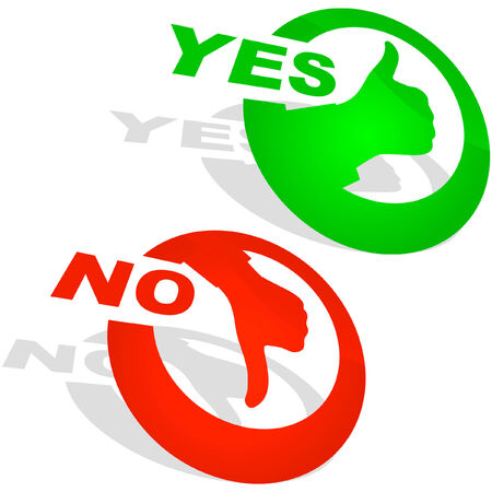Yes and No icon. Vector beautiful icon set.   のイラスト素材