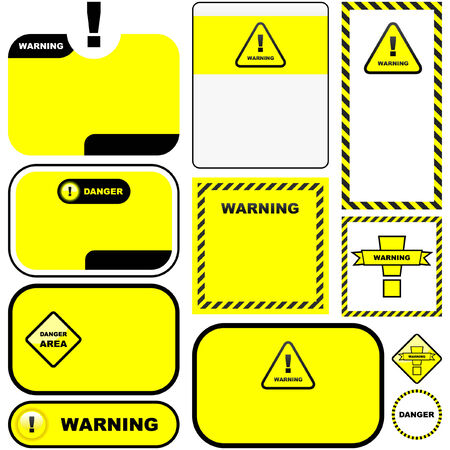 Warning vector label. Vector template.   のイラスト素材