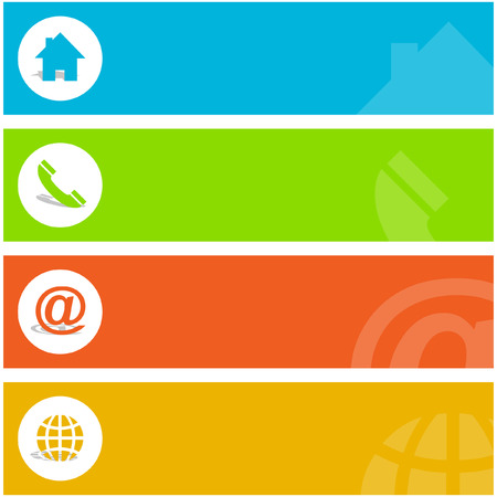 Contact banners for design.  のイラスト素材