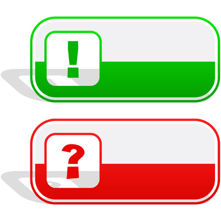 Vector exclamation banner for web.   のイラスト素材
