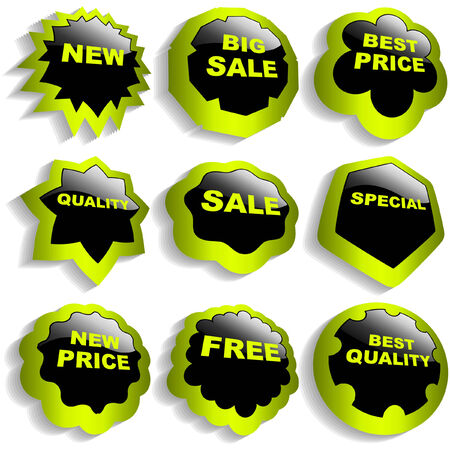 Vector collection of sale labels   のイラスト素材