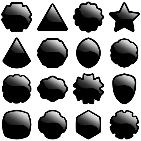 Set of black elements for design のイラスト素材