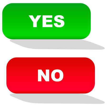 Yes and No icon. Vector beautiful icon set.   のイラスト素材