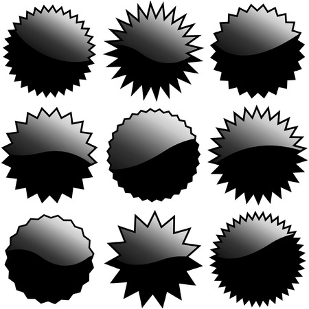 Set of black elements for designのイラスト素材