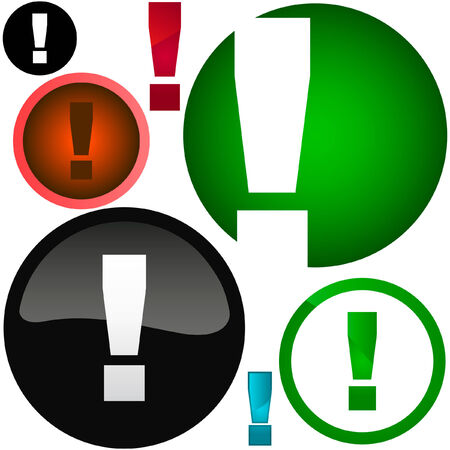 Vector exclamation button for web.   のイラスト素材