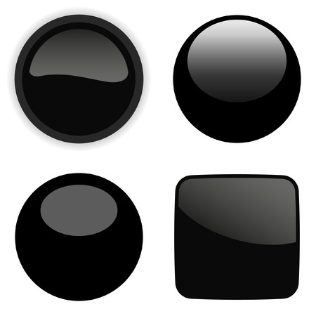 Set of black elements for design のイラスト素材