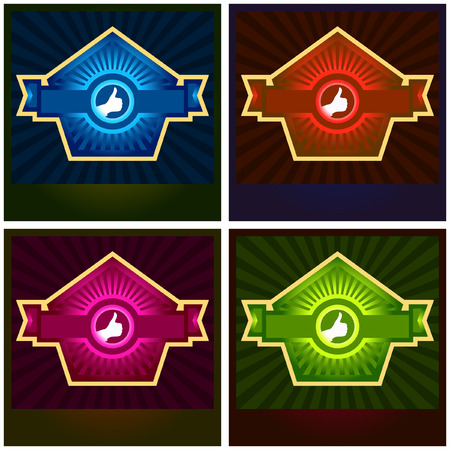 Set of design labels. Vector set.  のイラスト素材