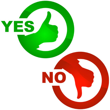 Yes and No icon. Vector beautiful icon set.   のイラスト素材
