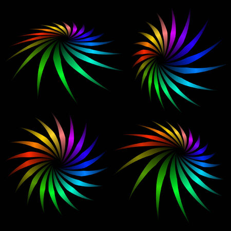 Rainbow design elements  のイラスト素材