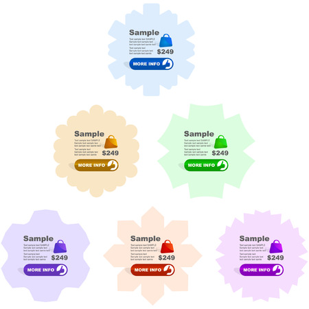 Vector collection of sale banners  のイラスト素材