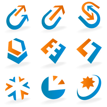 Collection of different graphic elements for design.  のイラスト素材