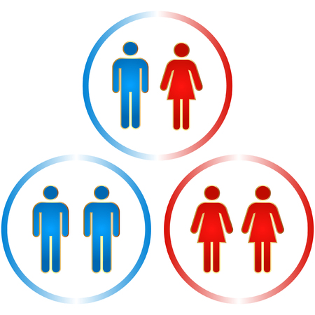 Men and women icons. Graphic elements set.   のイラスト素材