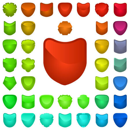 Vector set of heraldic symbols   のイラスト素材