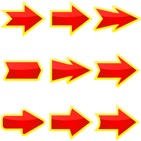 Set of arrows. Vector illustration.   のイラスト素材