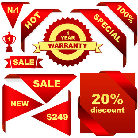 Vector great collection of sale signs   のイラスト素材