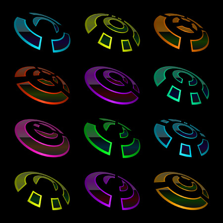 Collection of different graphic elementsのイラスト素材