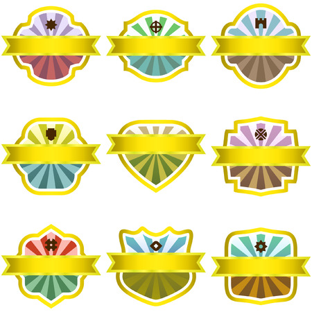 Set of design labels. Vector set.  のイラスト素材