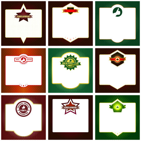 Vector design blank. Vector set.のイラスト素材