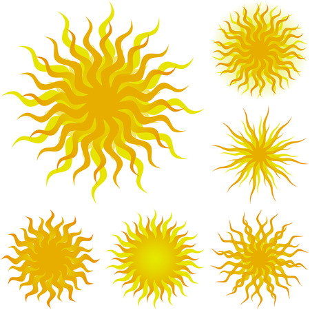 Sunburst abstract vector.  Vector set.のイラスト素材