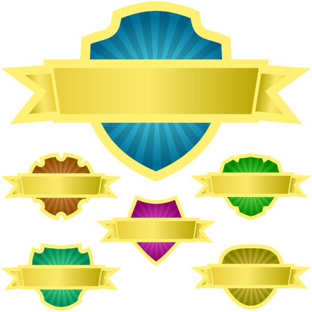 Vector set of heraldic symbols   のイラスト素材