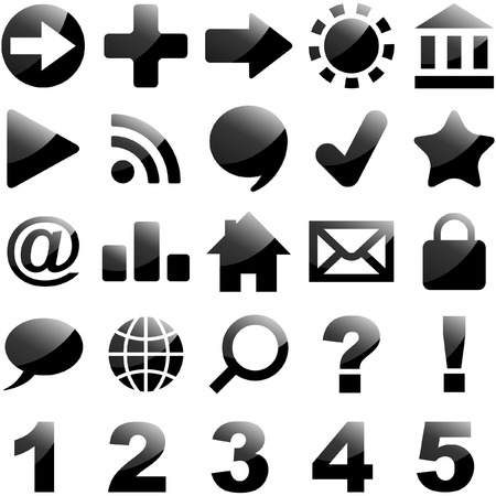 Black icon set  のイラスト素材