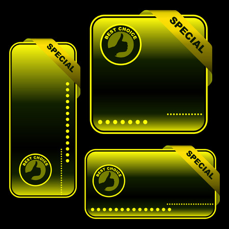 Gold banners for web  のイラスト素材