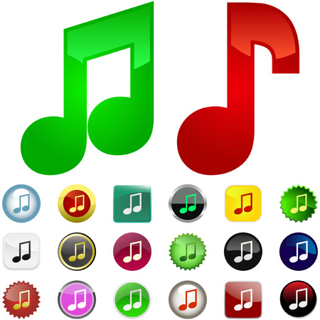 Vector music button set   のイラスト素材