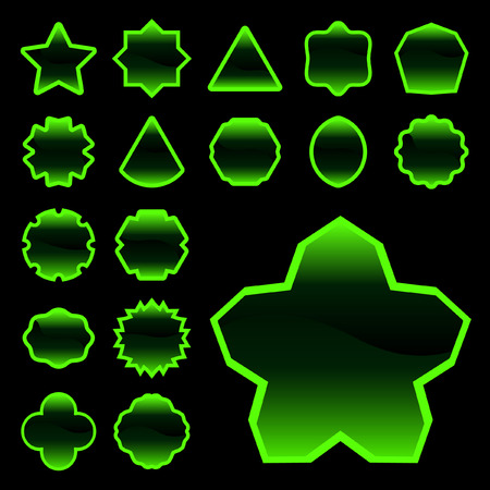 Green elements for design. Vector set. のイラスト素材