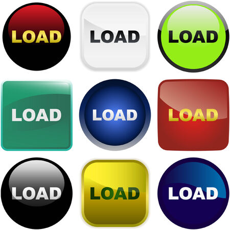 Load buttons. Vector set for web.  のイラスト素材