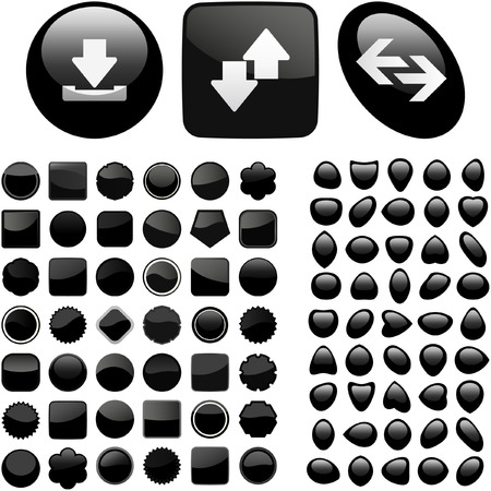 Download buttons. Vector set.  のイラスト素材
