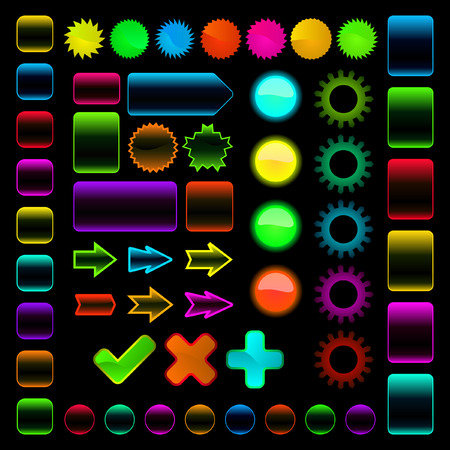 Web buttons for design. Vector set. のイラスト素材