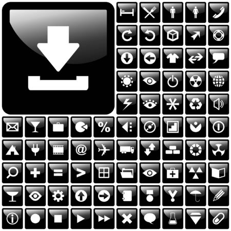 Vector collection of web buttons  のイラスト素材
