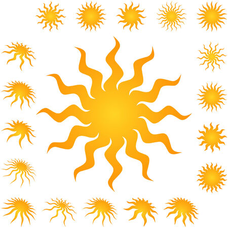 Sunburst vector. Great collection.  のイラスト素材