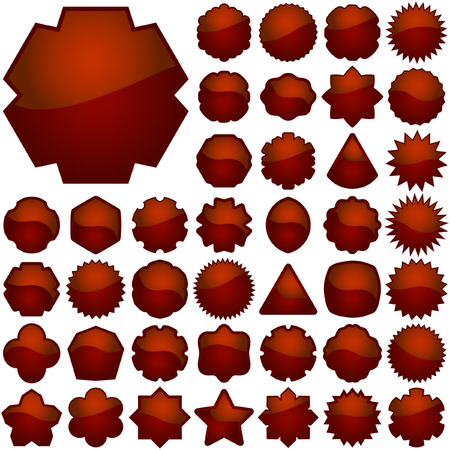Red elements for design. Vector set. のイラスト素材
