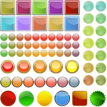 Web buttons for design. Vector set.   のイラスト素材