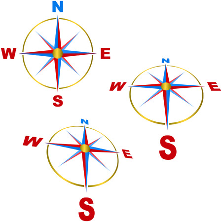 Vector compass.のイラスト素材