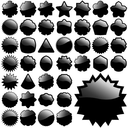 Black elements set. Vector illustration. のイラスト素材
